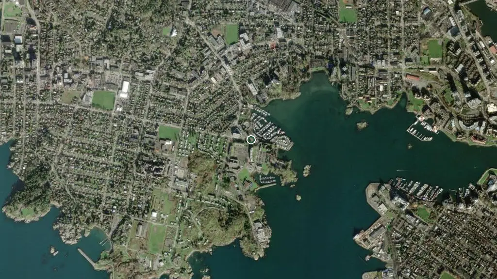 Aerial view of Salish Seaside RV Haven and surroundings