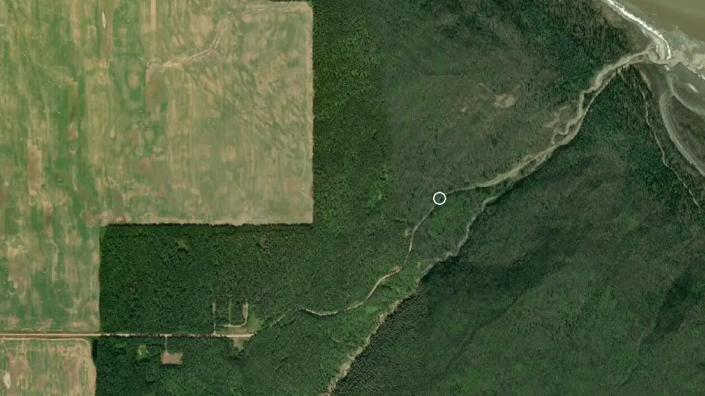 Aerial view of Notikewin Prov Park and surroundings