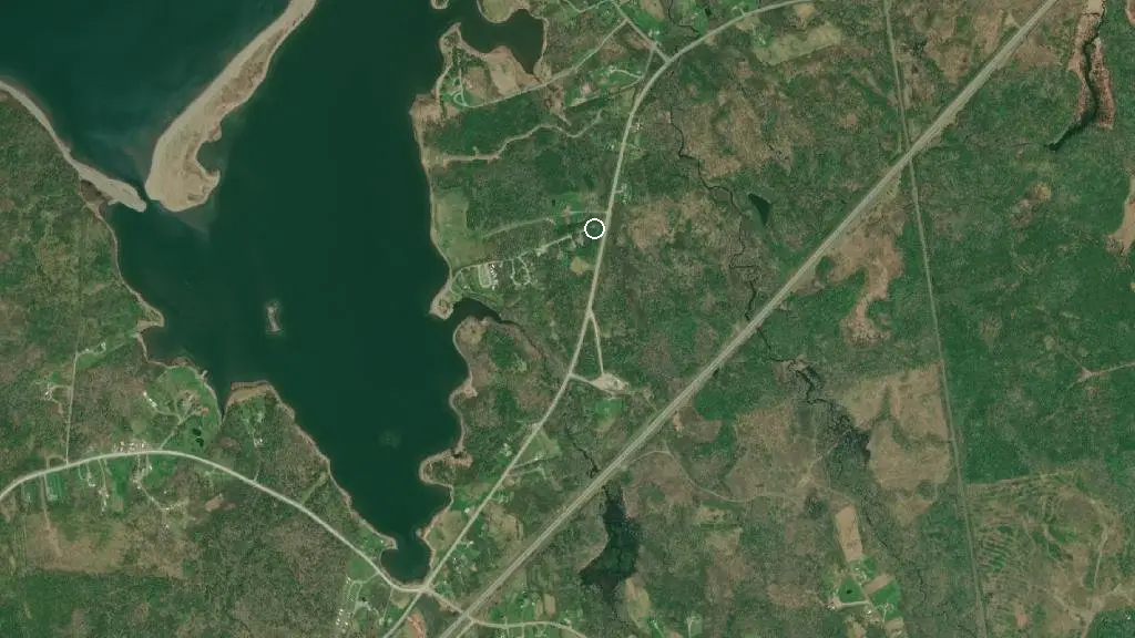 Aerial view of Hyclass Ocean Campground and surroundings