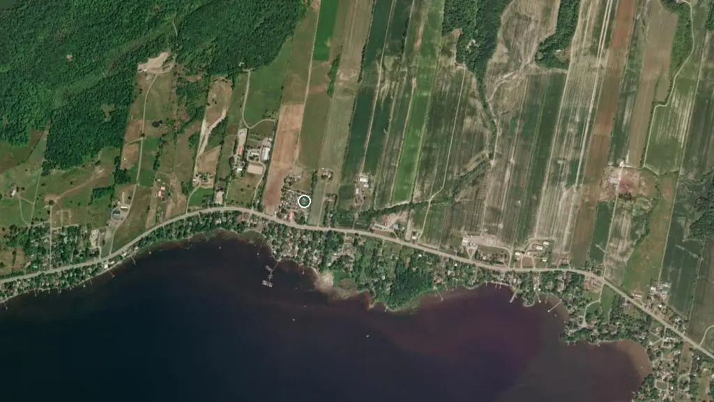 Aerial view of Camping Paquin and surroundings