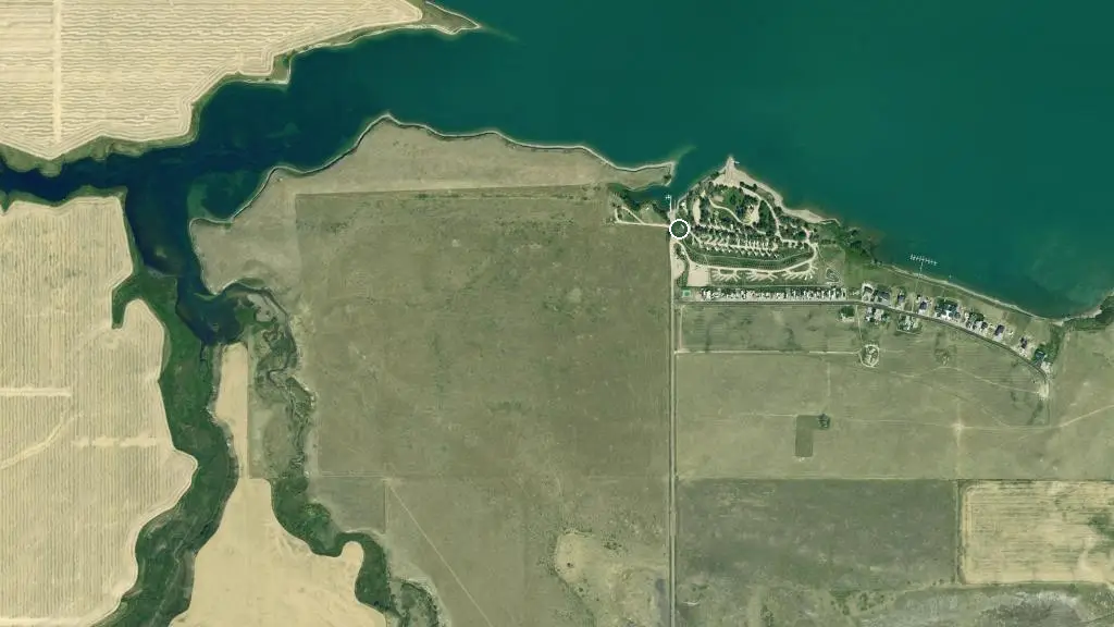 Aerial view of Ridge Park Campground and surroundings