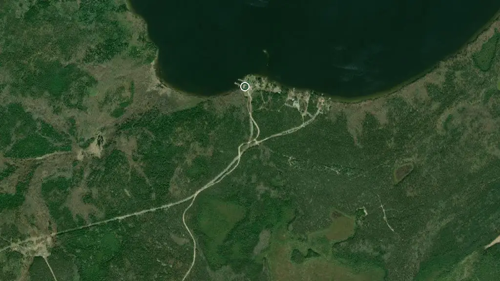 Aerial view of Procyk's Anglers Paradise and surroundings