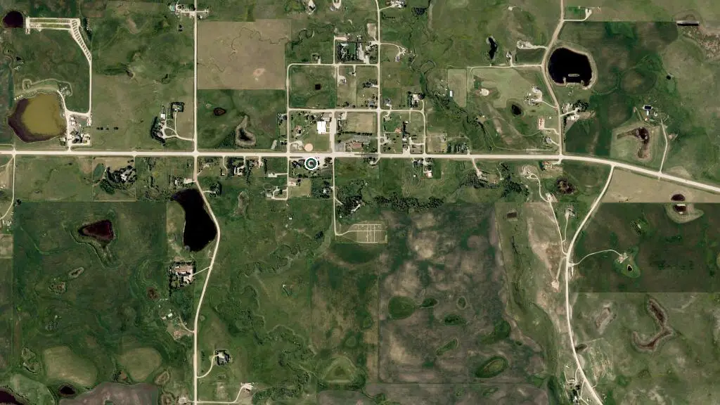 Aerial view of Fort Heritage and Frontier RV Park and surroundings