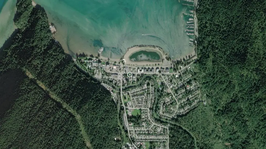 Aerial view of Hot Springs RV and Camping Park and surroundings
