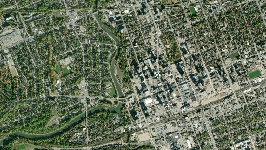 Aerial view of Windmill Family Campground and surroundings