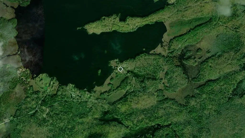Aerial view of Glen Haven Resort and surroundings