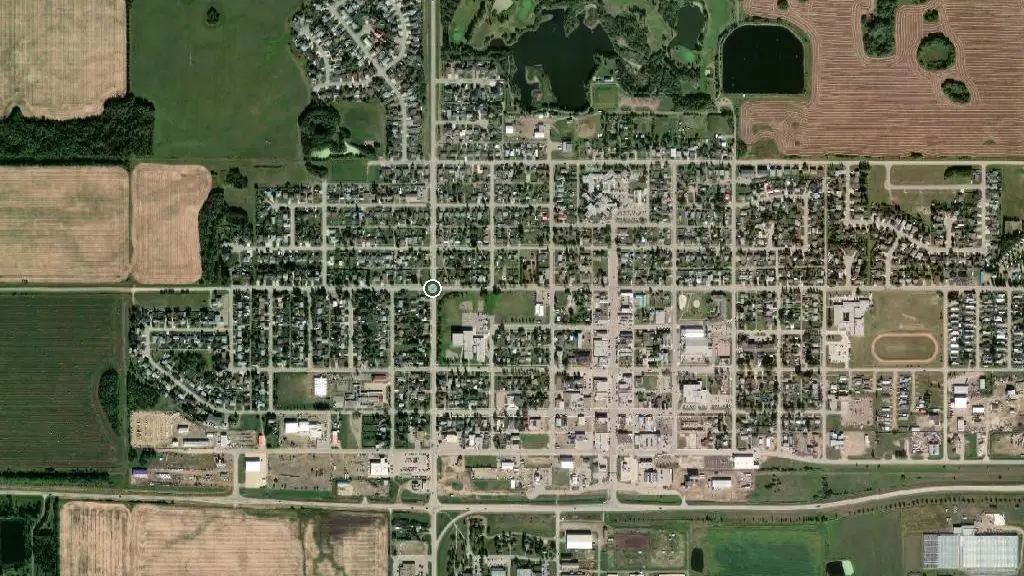 Aerial view of Dunvegan Prov Rec Area and surroundings