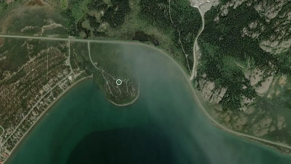 Aerial view of Marsh Lake Campground and surroundings