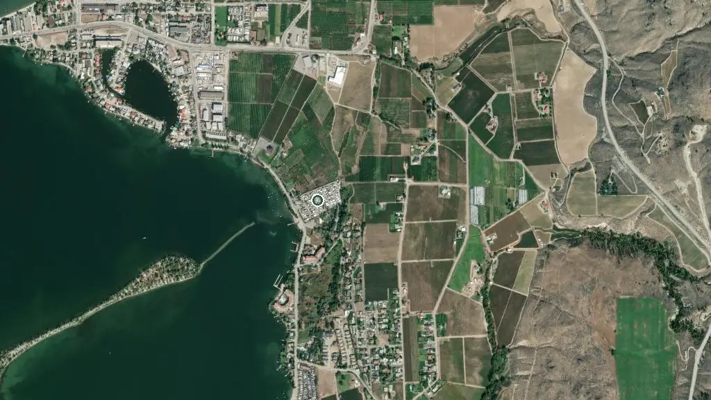 Aerial view of Island View RV Resort and surroundings