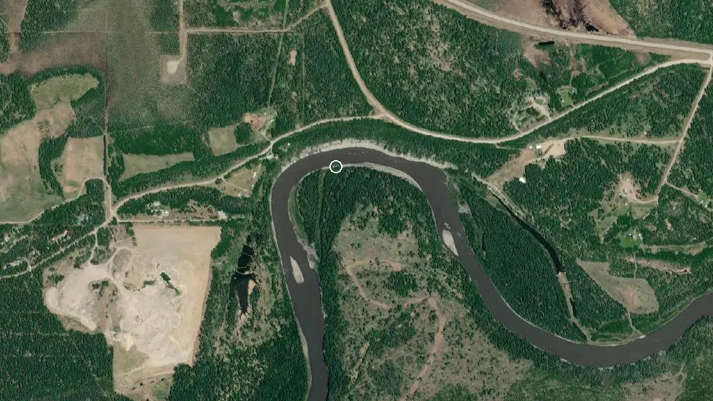 Aerial view of Devil's Elbow and surroundings
