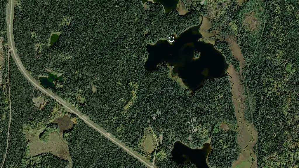 Aerial view of William A. Switzer Provincial Park and surroundings