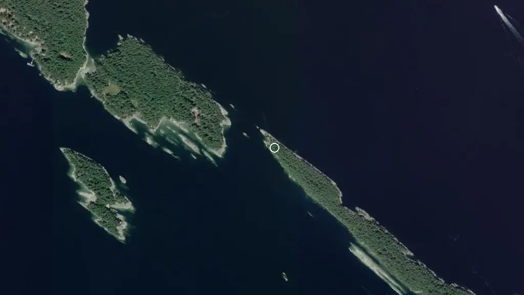 Aerial view of Chivers point, Campsite. and surroundings