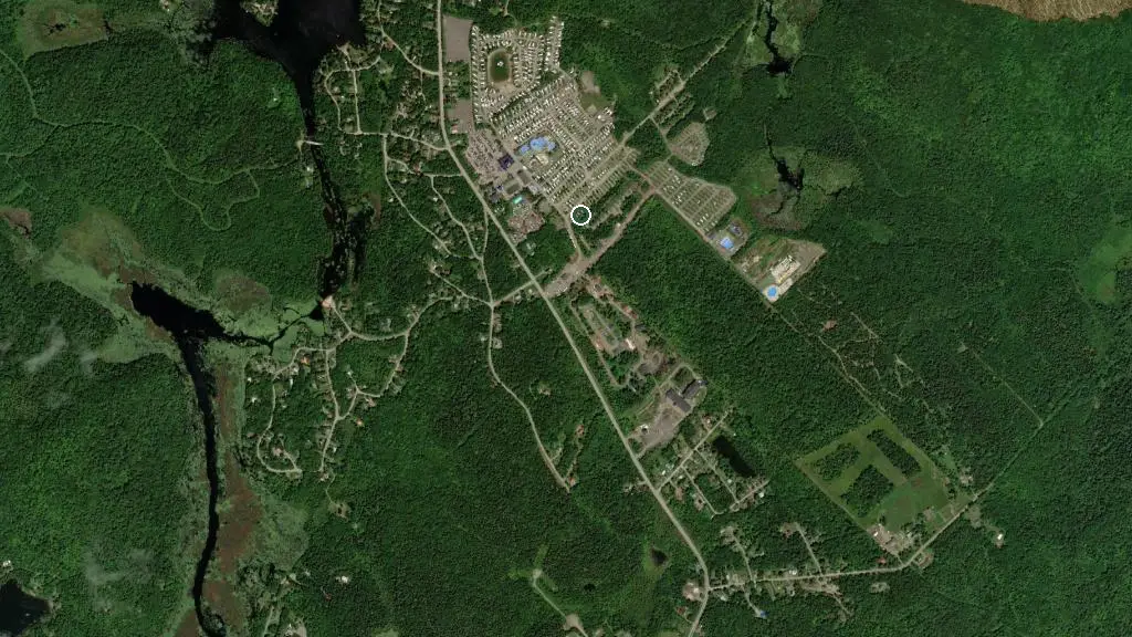 Aerial view of Camping Atlantide and surroundings
