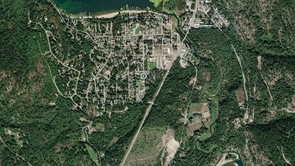 Aerial view of Christina Pines Campground and surroundings