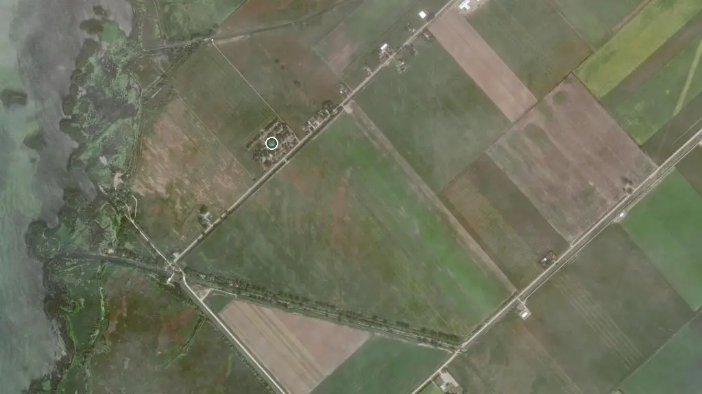 Aerial view of Charron's RV Park and surroundings