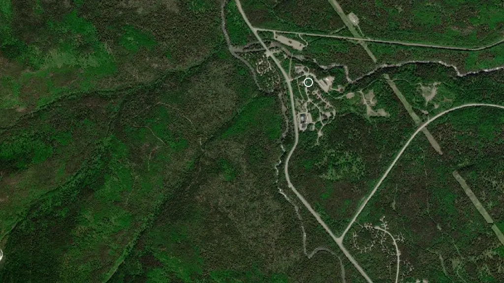 Aerial view of Le Repère and surroundings