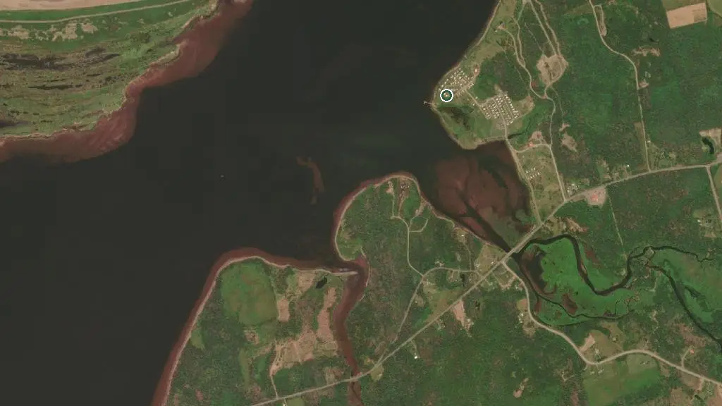 Aerial view of Cranberry Campground and surroundings