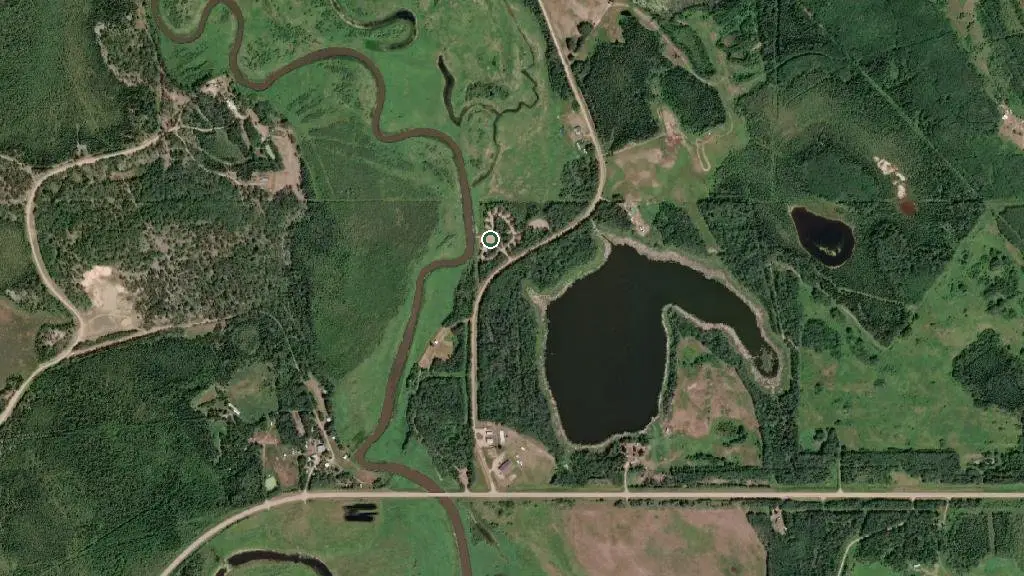 Aerial view of Owl River Campground and surroundings