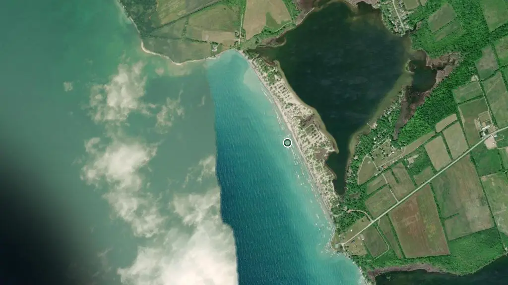 Aerial view of North Beach Provincial Park and surroundings