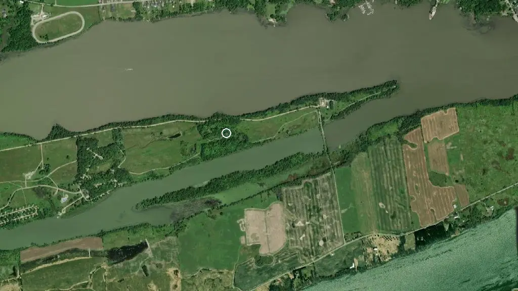 Aerial view of Yourte #1 and surroundings