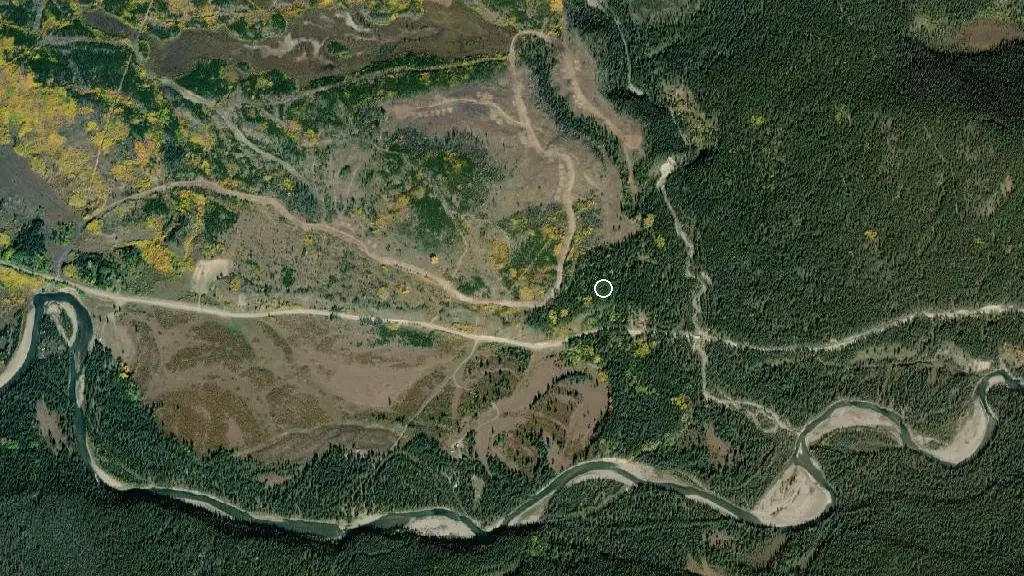 Aerial view of Wild Horse Provincial Recreation Area and surroundings