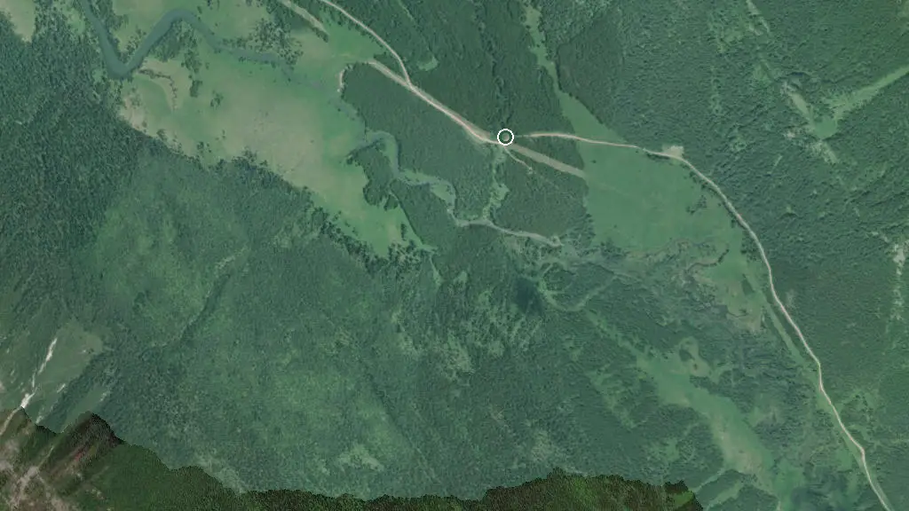 Aerial view of Tobermory Hutt and surroundings