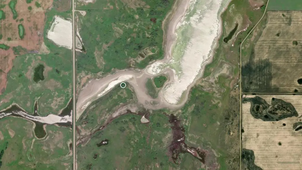 Aerial view of Blaine Lake Campground and surroundings