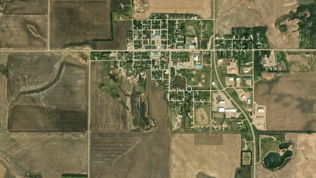 Aerial view of Parc Notre Dame Park and surroundings
