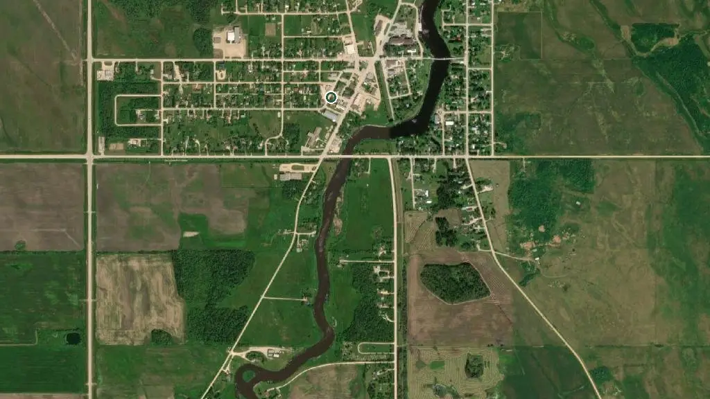 Aerial view of Hnausa Provincial Park and surroundings