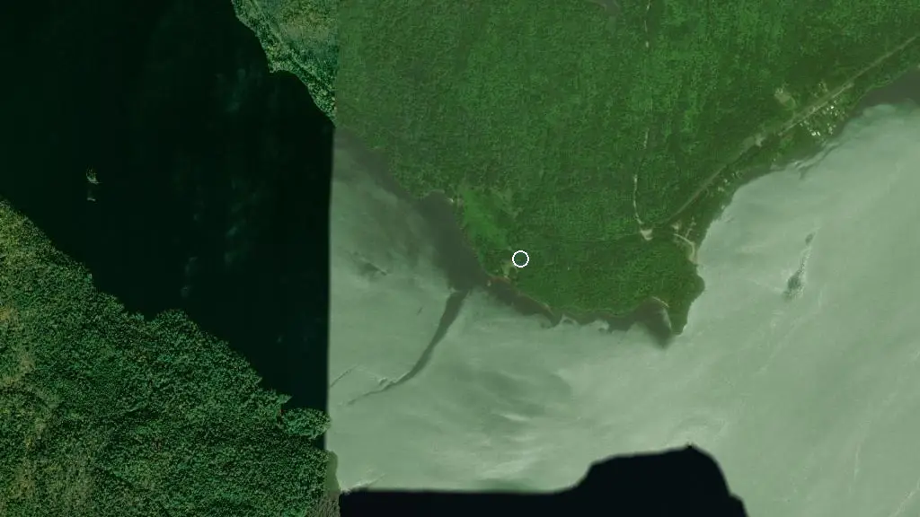 Aerial view of Brent Campground - Algonquin Provincial Park and surroundings