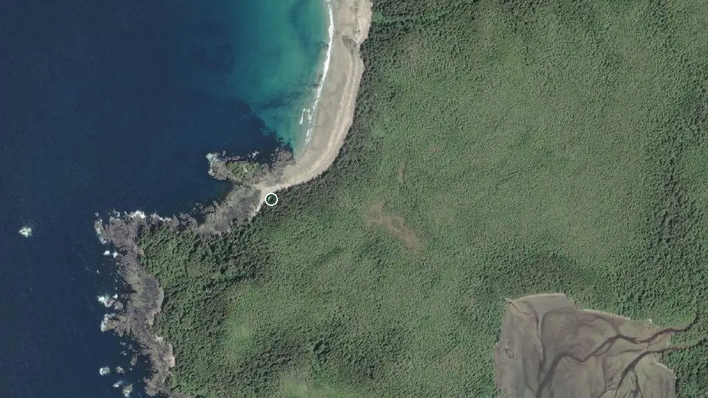 Aerial view of Lowrie Bay Emergency Shelter and surroundings
