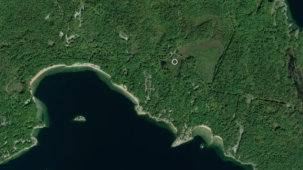 Aerial view of Killbear Provincial Park and surroundings
