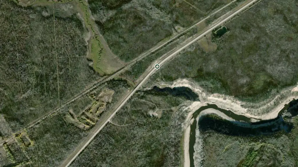 Aerial view of Escarpment Creek and surroundings