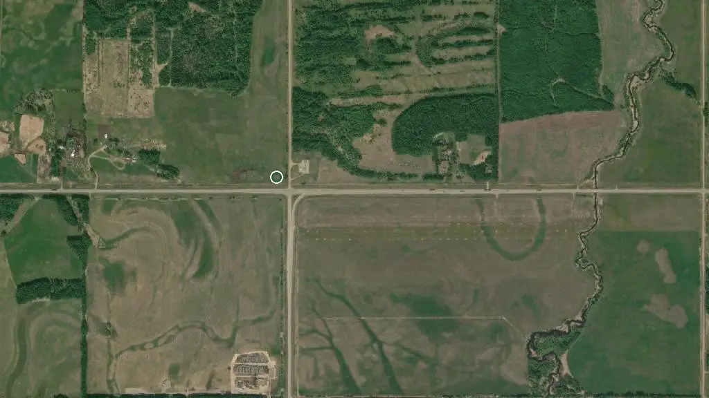 Aerial view of Winagami Lake Prov Park and surroundings