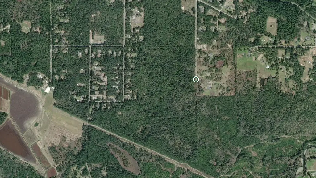 Aerial view of Nourish Farm RV Campground and surroundings