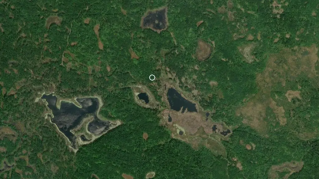 Aerial view of Stabler Point Campground and surroundings