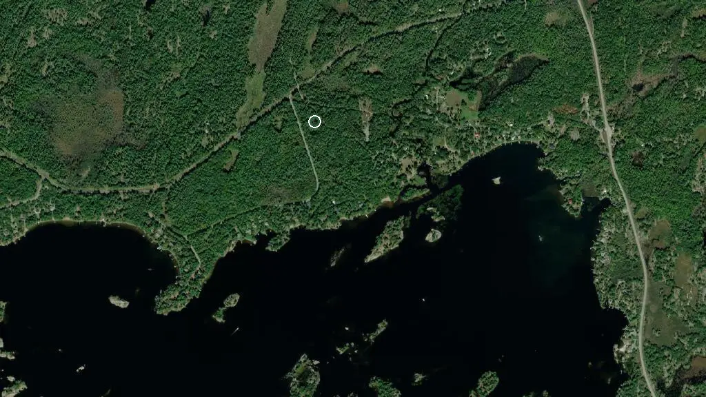Aerial view of Stoney Lake – Daiva RV Resorts and surroundings