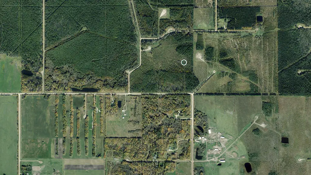 Aerial view of Brazeau County Group Campgrounds and surroundings