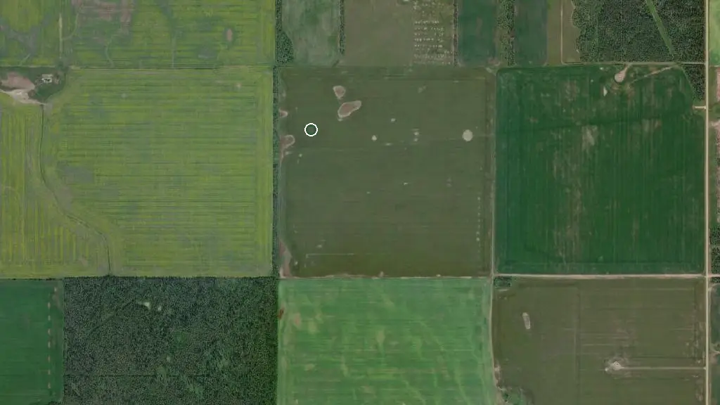 Aerial view of Dunvegan West Wildland Provincial Park and surroundings