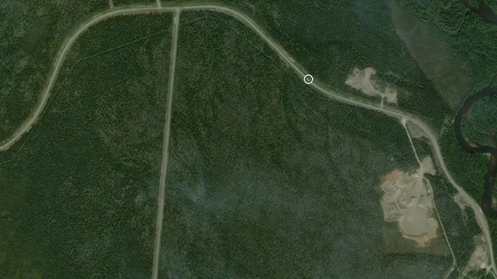 Aerial view of Bedrock Motel and surroundings