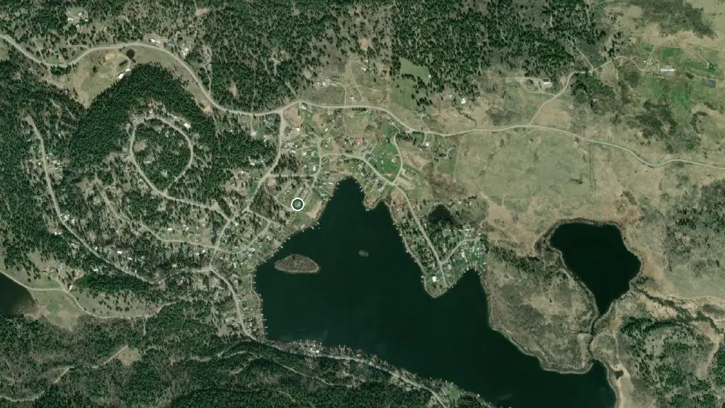 Aerial view of Pinantan Lake Resort and surroundings