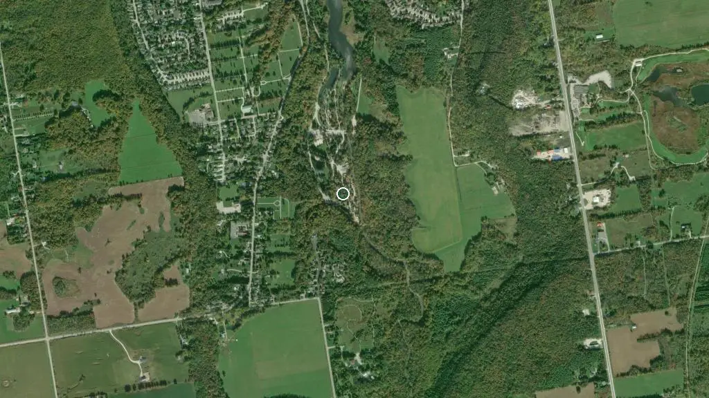 Aerial view of Harrision Park and surroundings