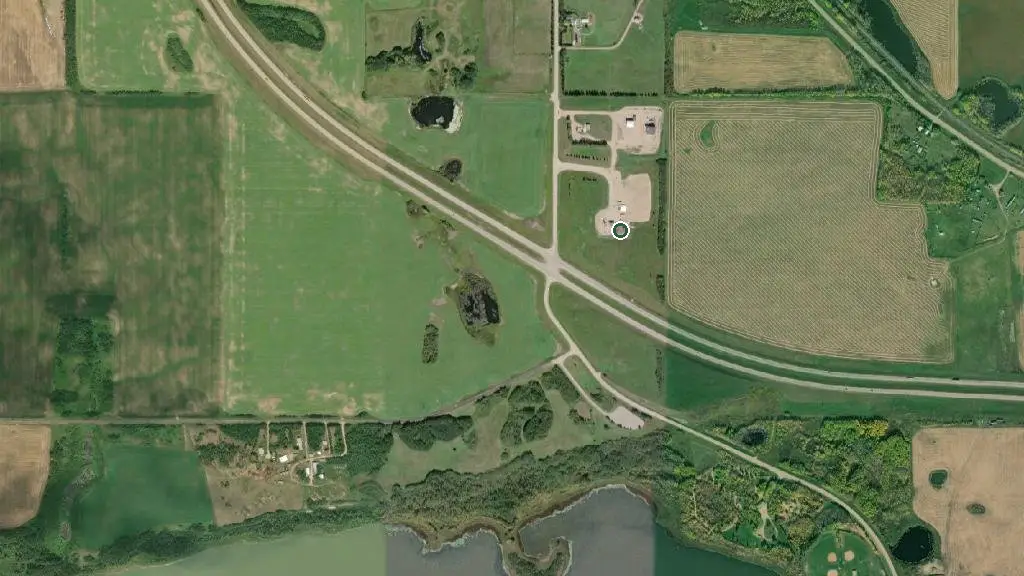 Aerial view of Innisfree Municipal Recreation Park and surroundings