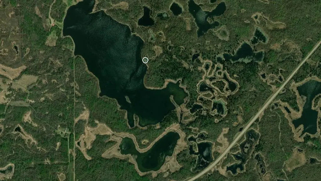 Aerial view of Green Lake Shack and surroundings