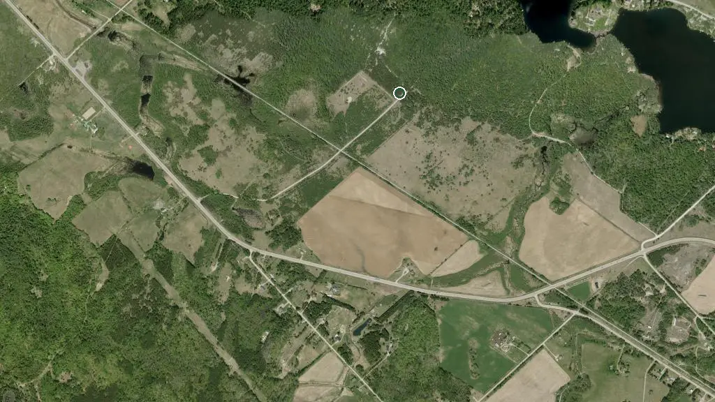 Aerial view of Yonder Hill Campground and surroundings