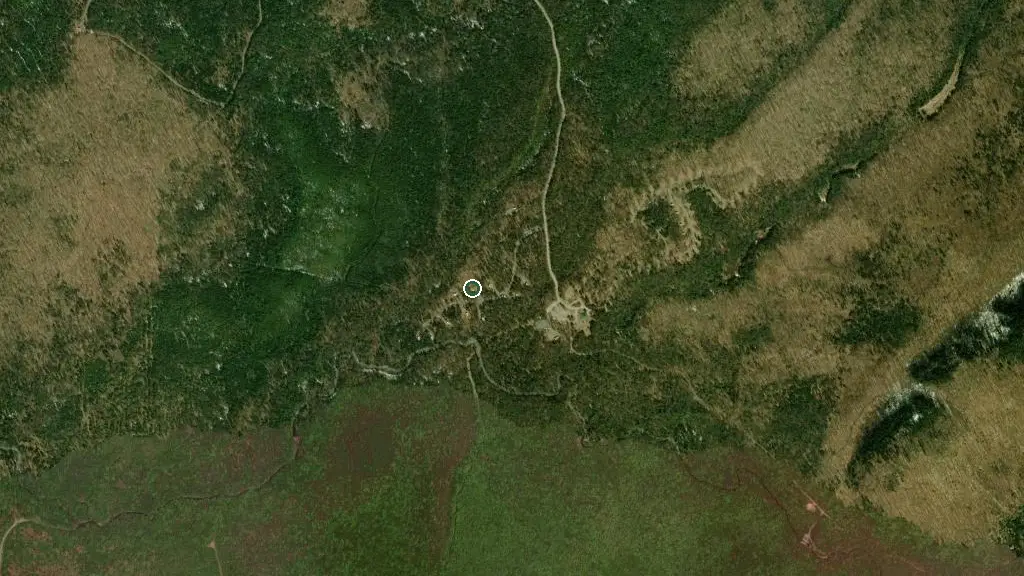 Aerial view of Parc National du Mont-Mégantic Secteur de Franceville - Sépaq and surroundings