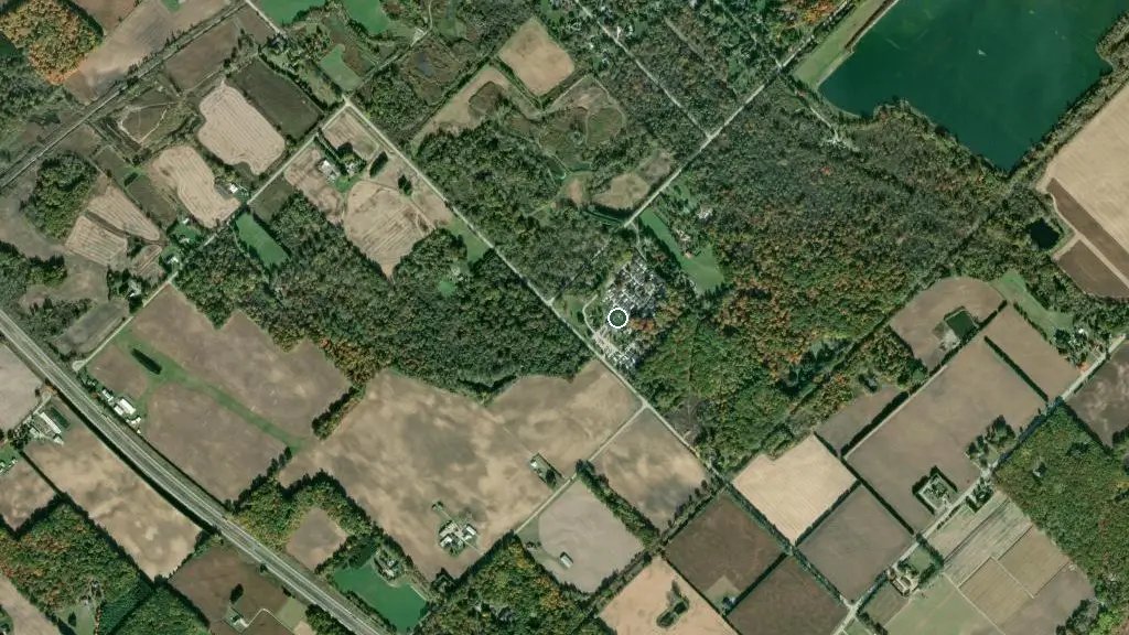 Aerial view of Oriole Park Resort and surroundings
