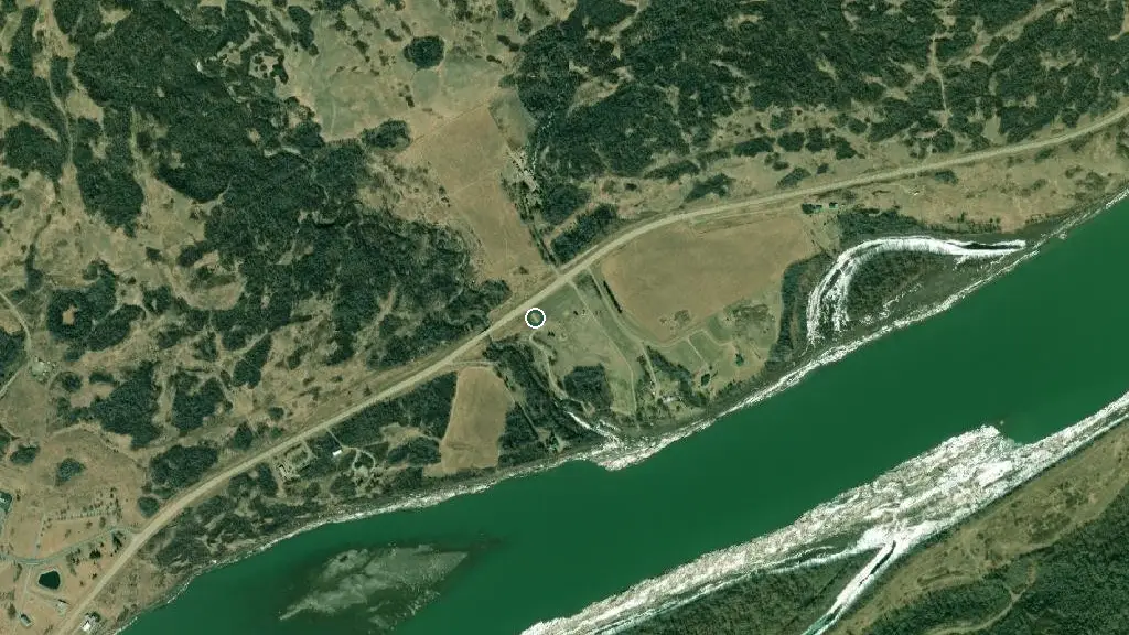 Aerial view of Strong Creek and surroundings