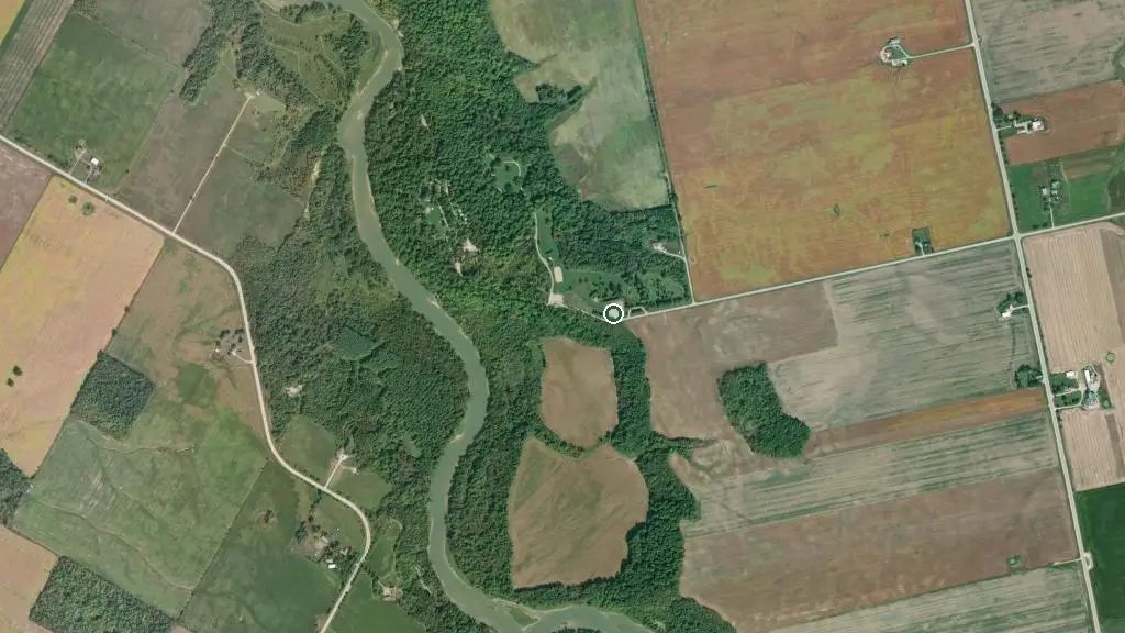 Aerial view of Saugeen Bluffs Cons Area and surroundings