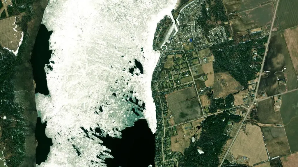 Aerial view of Scugog Landing and surroundings